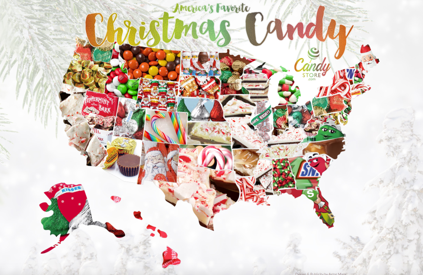 America's Favorite Christmas Candies by State