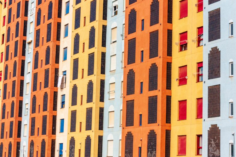 colorful building facades